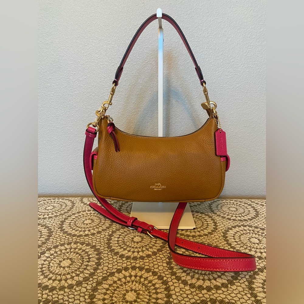 COACH NWOT Crossbody Penny Bag / Brown and Pink / L12122